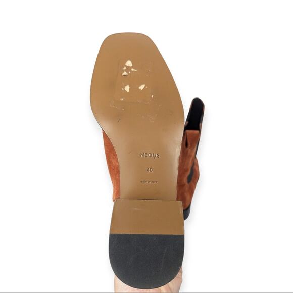 Nexus Calfskin Suede Pros 35mm Chelsea Square Toe Boots Size 10 - Picture 7 of 8